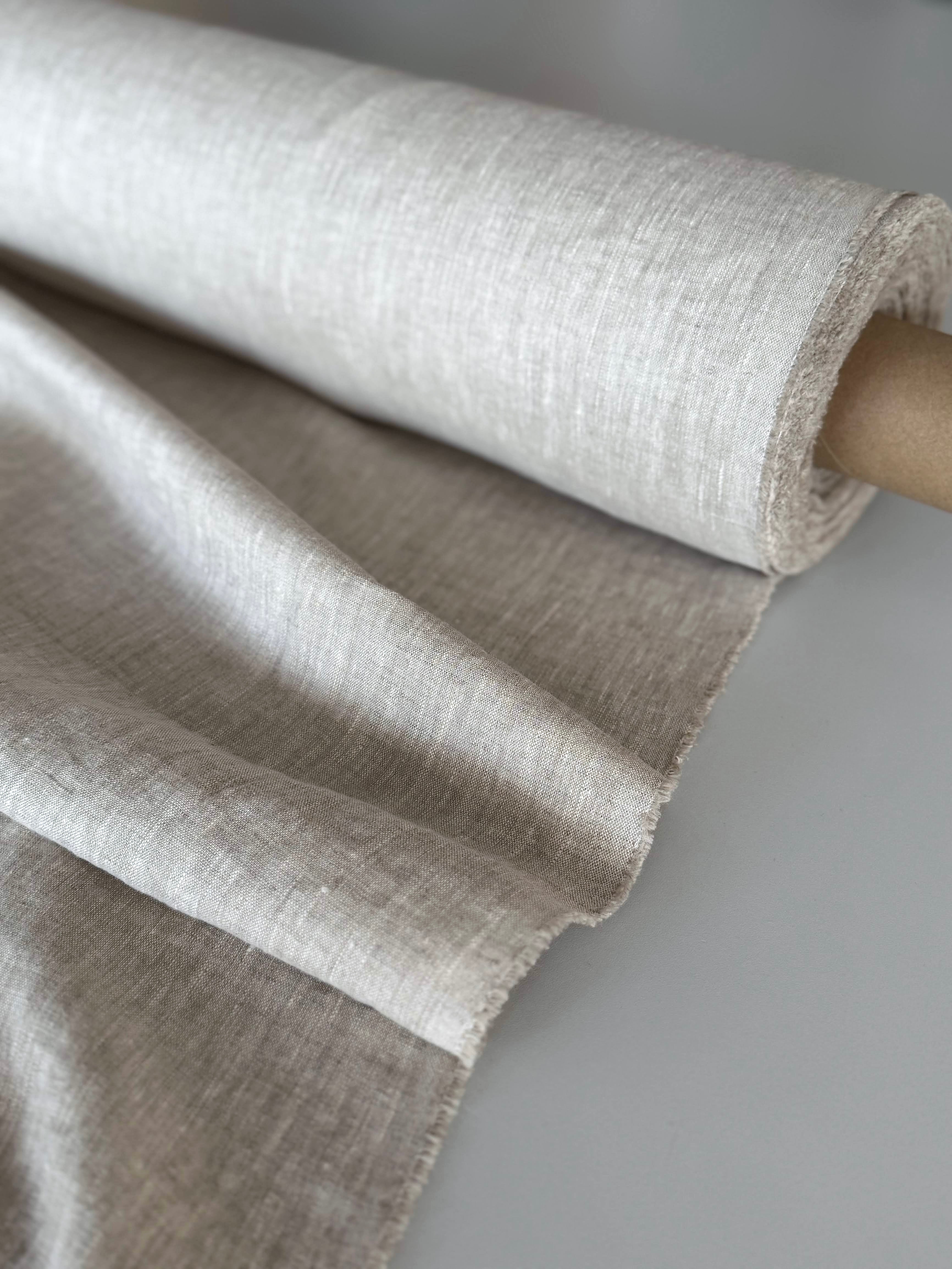 Natural light linen fabric