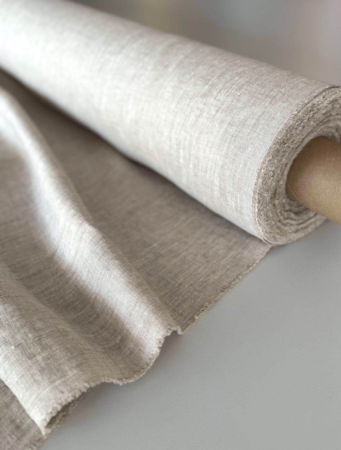 Natural light linen fabric