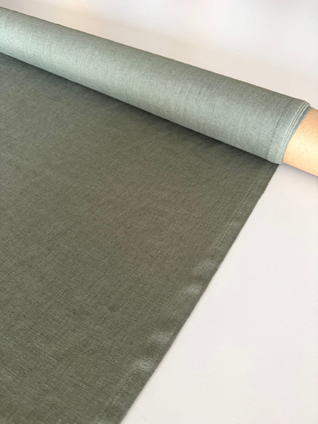 Safari green linen fabric