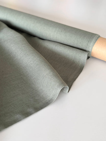 Safari green linen fabric