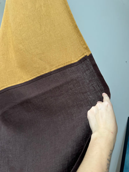 linen color block noren curtain