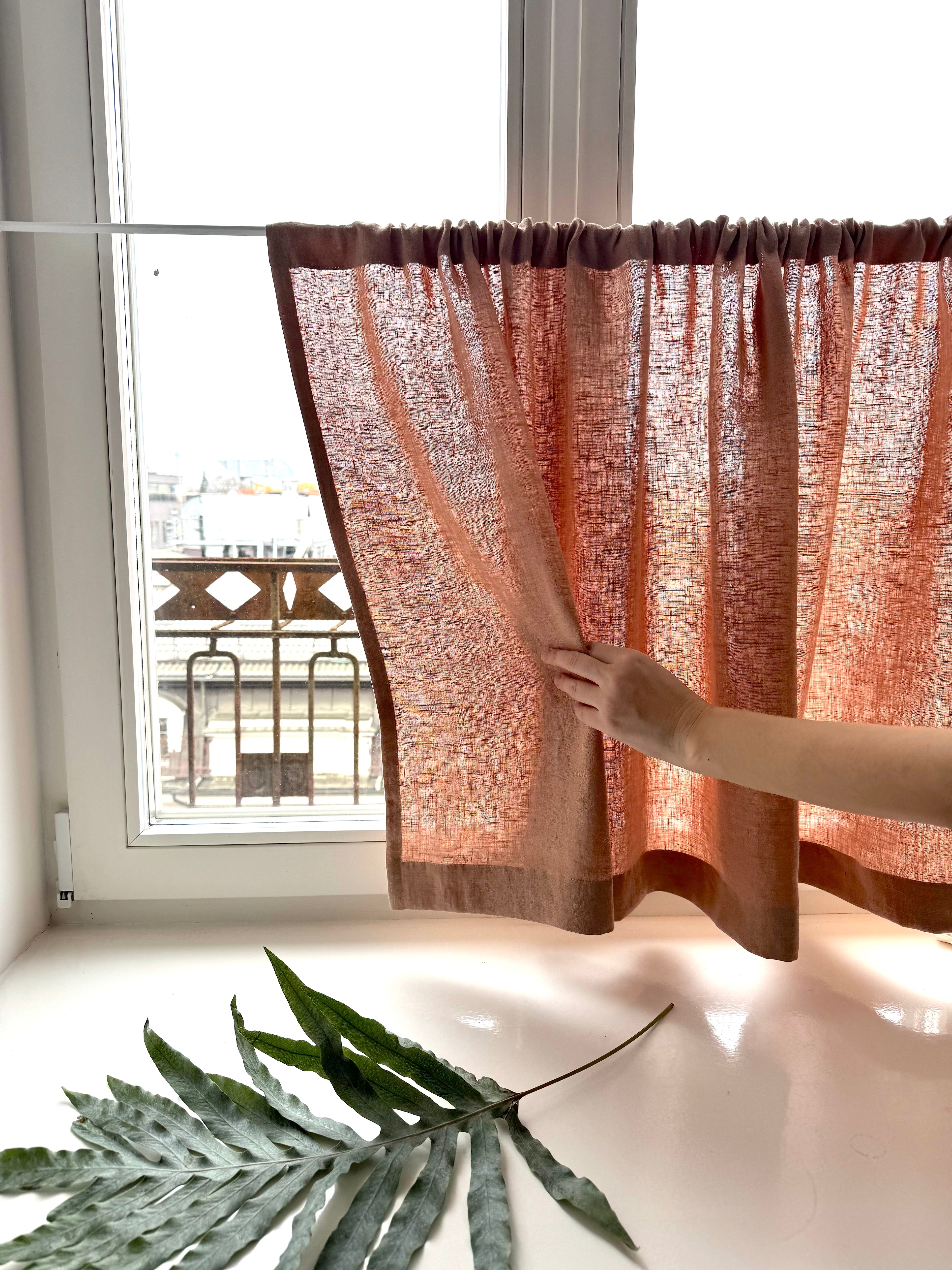 linen cafe curtain