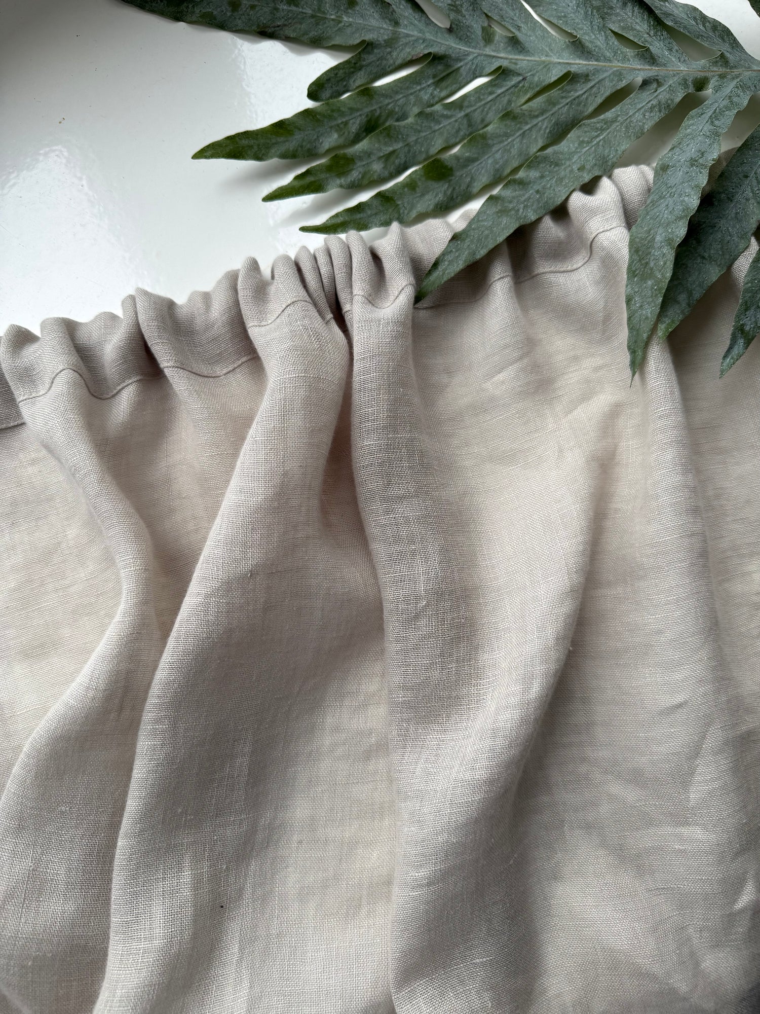 sheer linen cafe curtain