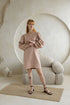 linen dress with puff sleeves