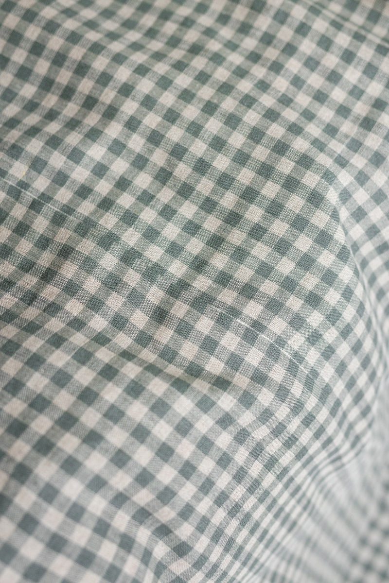 gingham linen bedding set