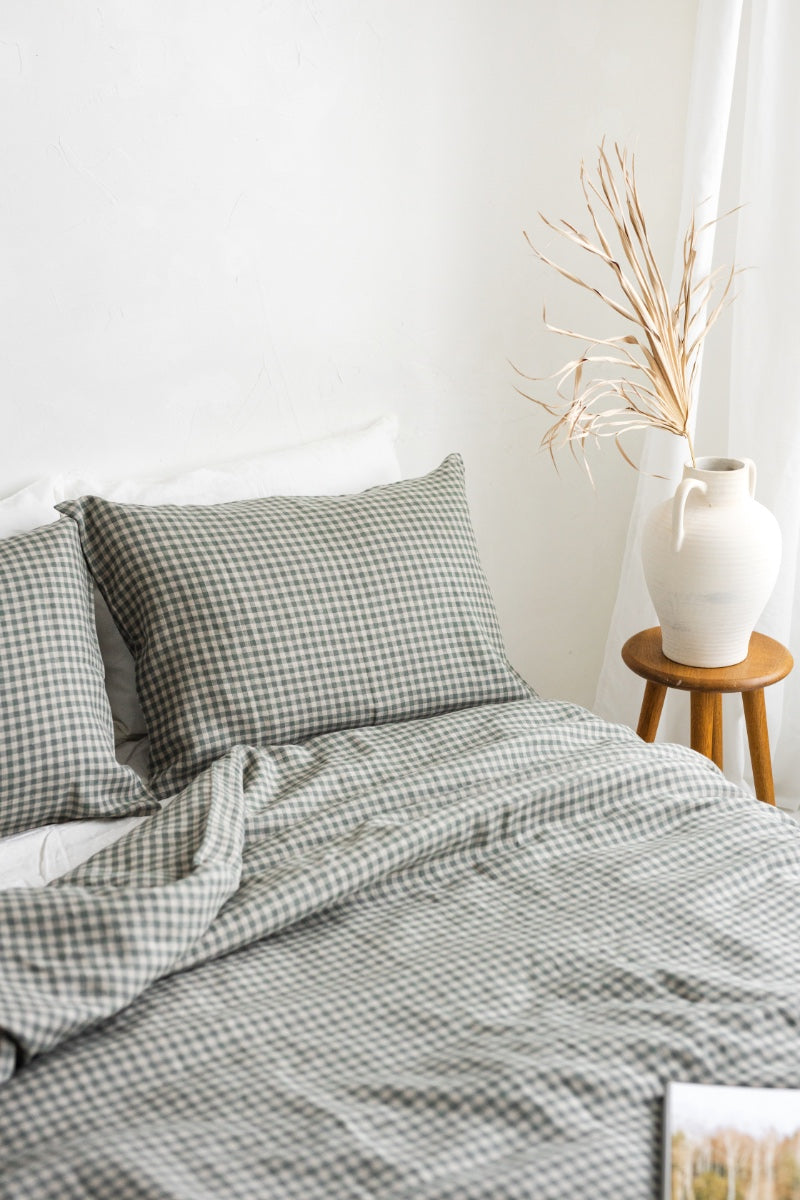 gingham bedding set