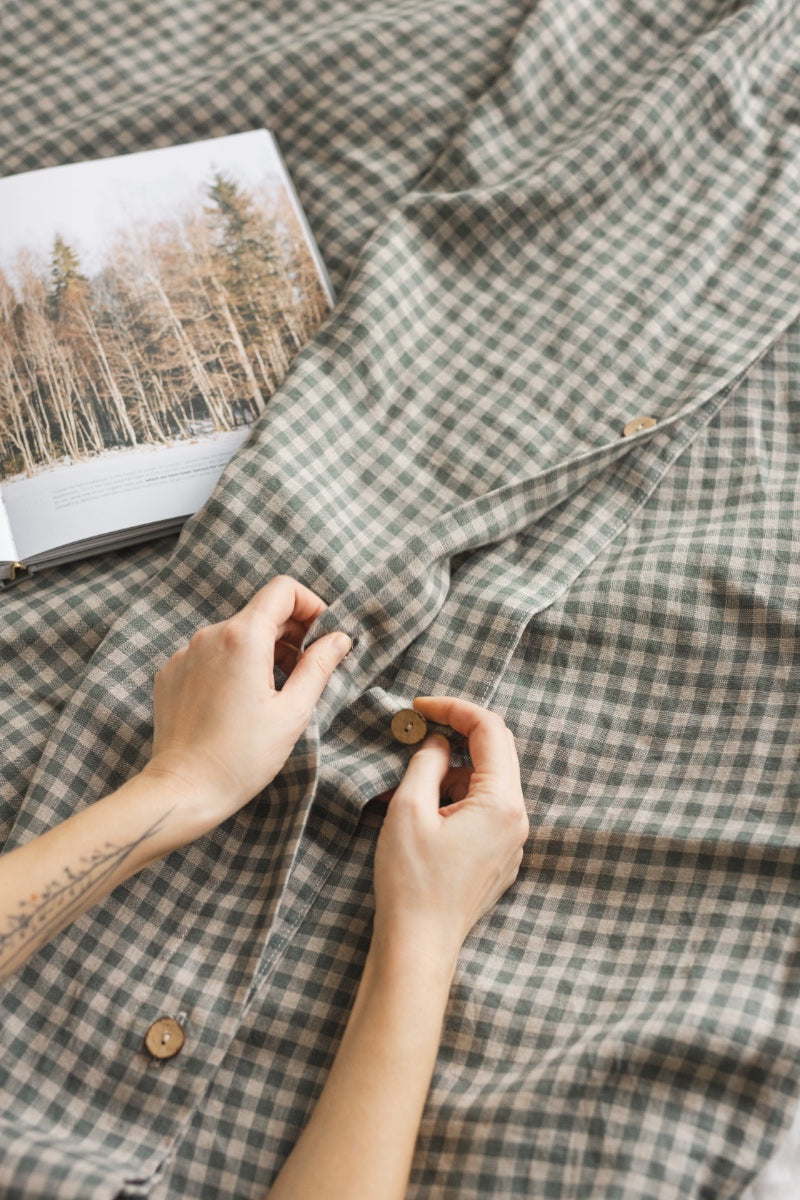 gingham bedding set