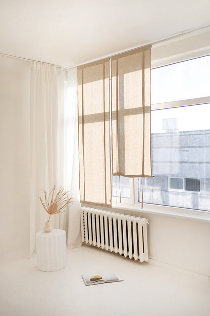 linen roll up curtain