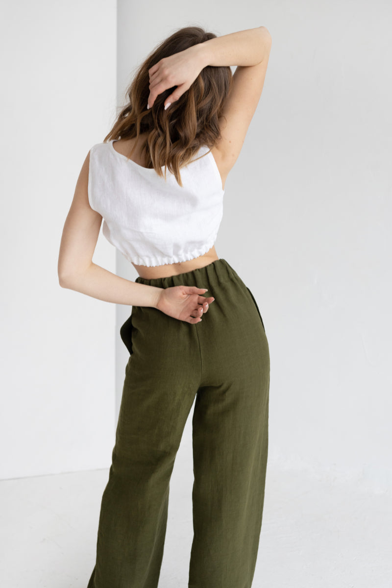 linen crop top