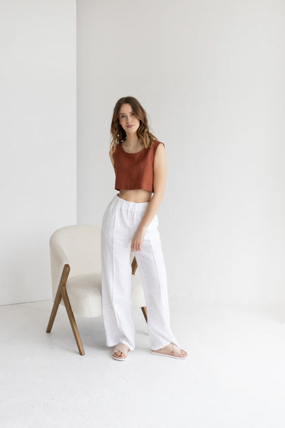 linen crop top