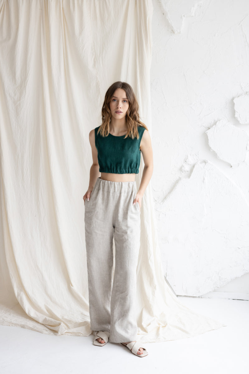 linen crop top