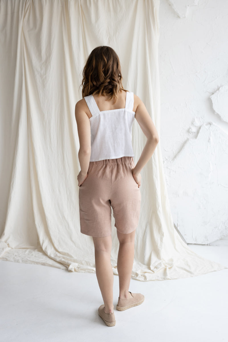 linen bermuda shorts