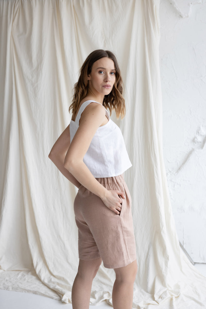 linen bermuda shorts