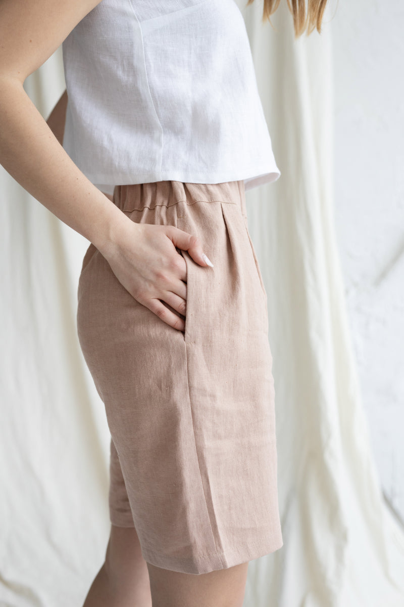 linen bermuda shorts