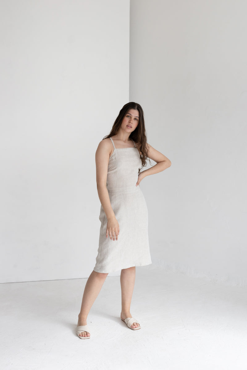 tight linen dress Linen Dress, Linen Knitted Dress, Slim Dress, Tight Dress, Eco Linen Dress, Green Knitted Dress, Linen Summer Dress, Light Dress, Midi Dress