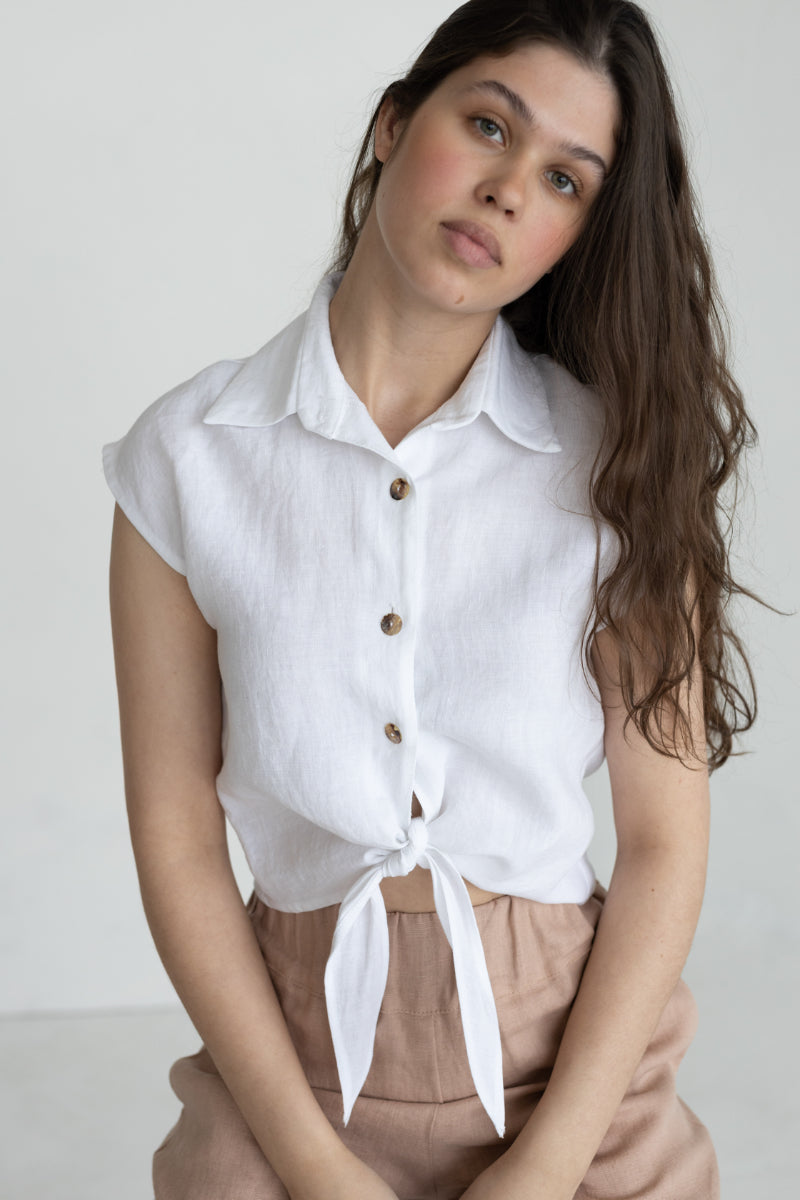 Fuschia Linen Shirt