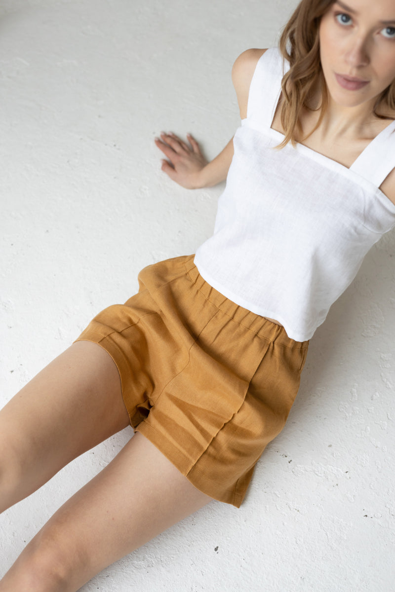 linen shorts