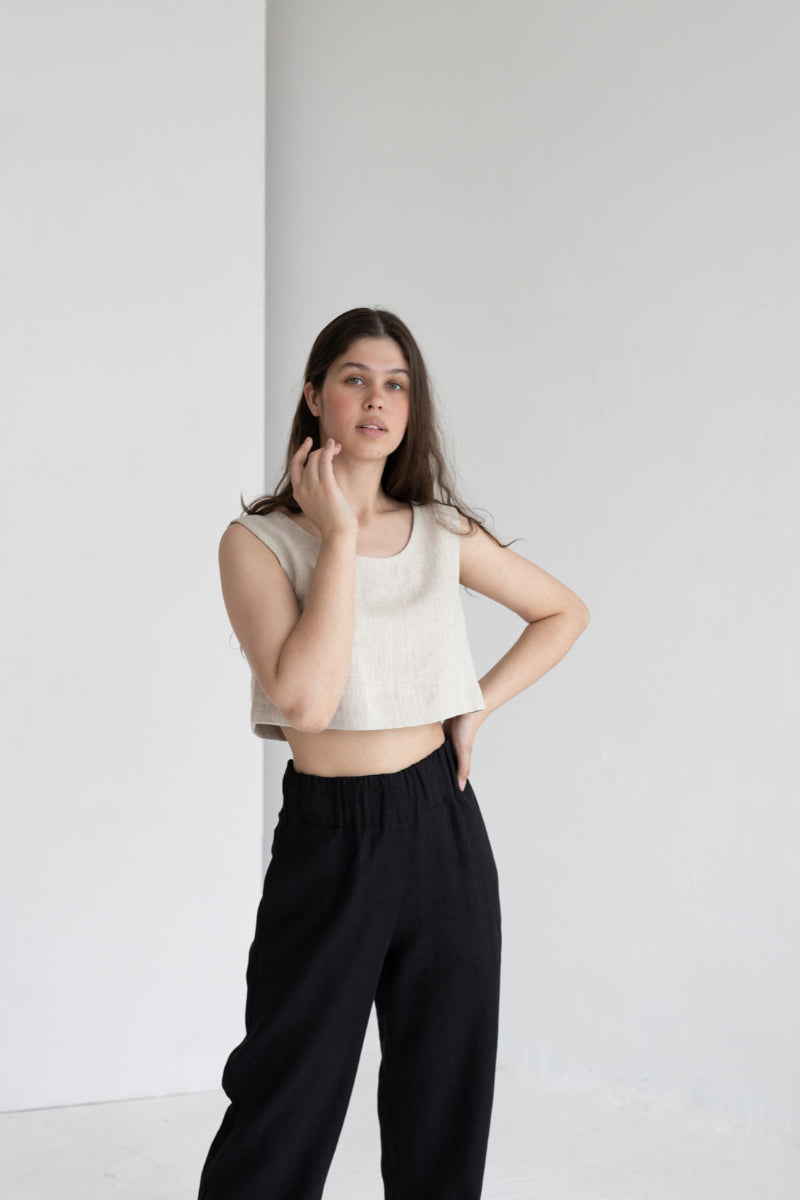 wide leg linen pants