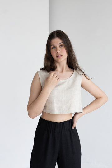 linen crop top