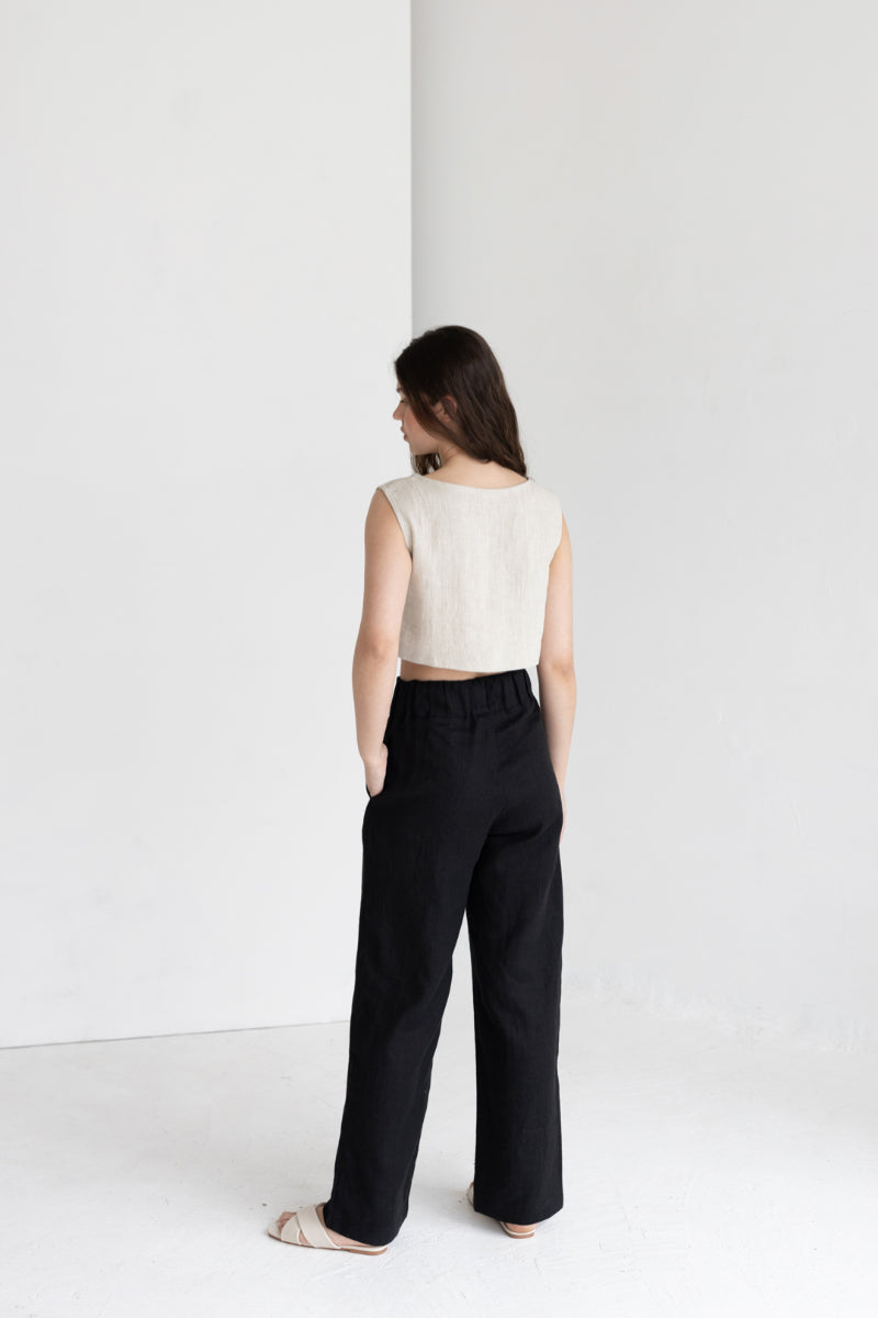 wide leg linen pants