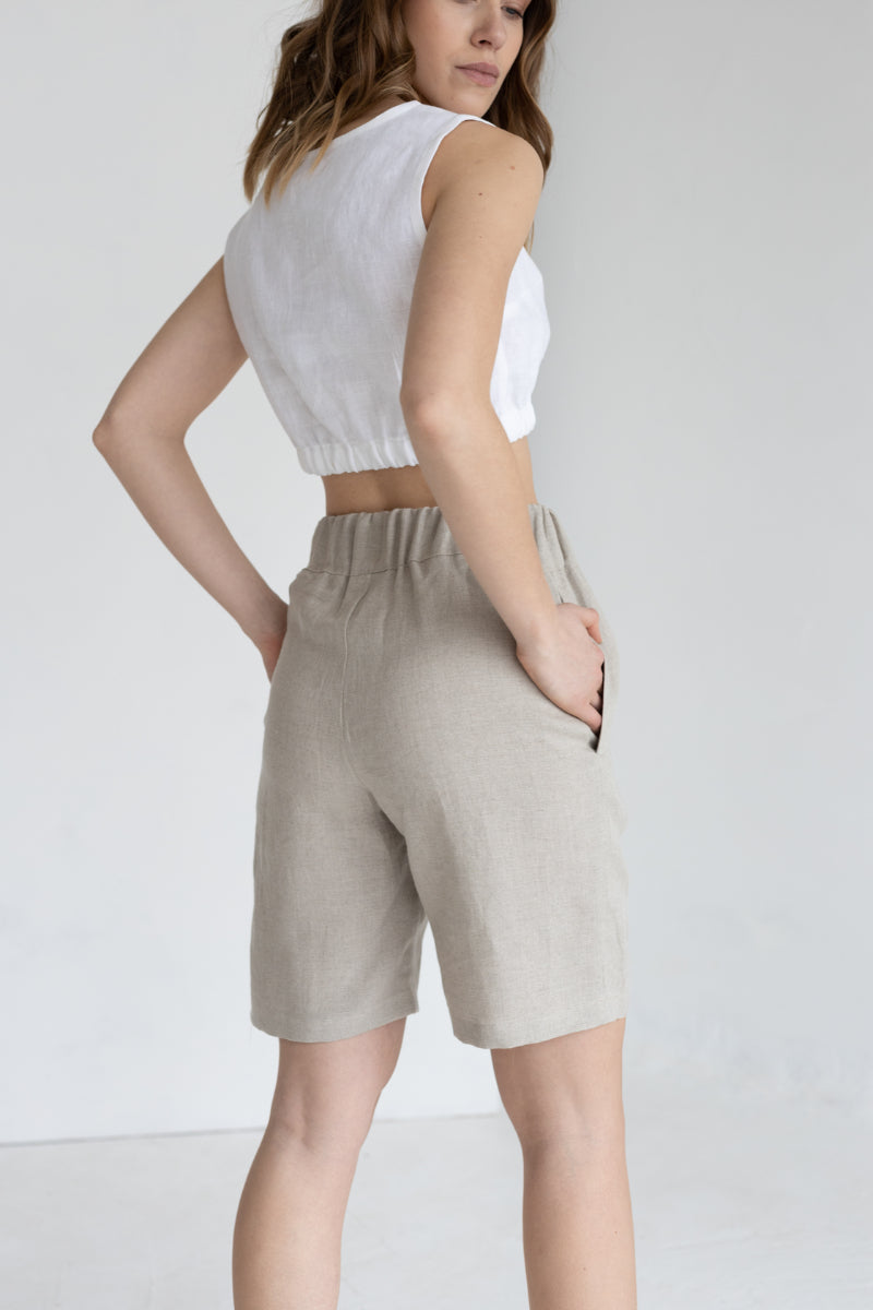 linen bermuda shorts