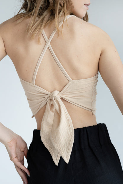 gauze crop top