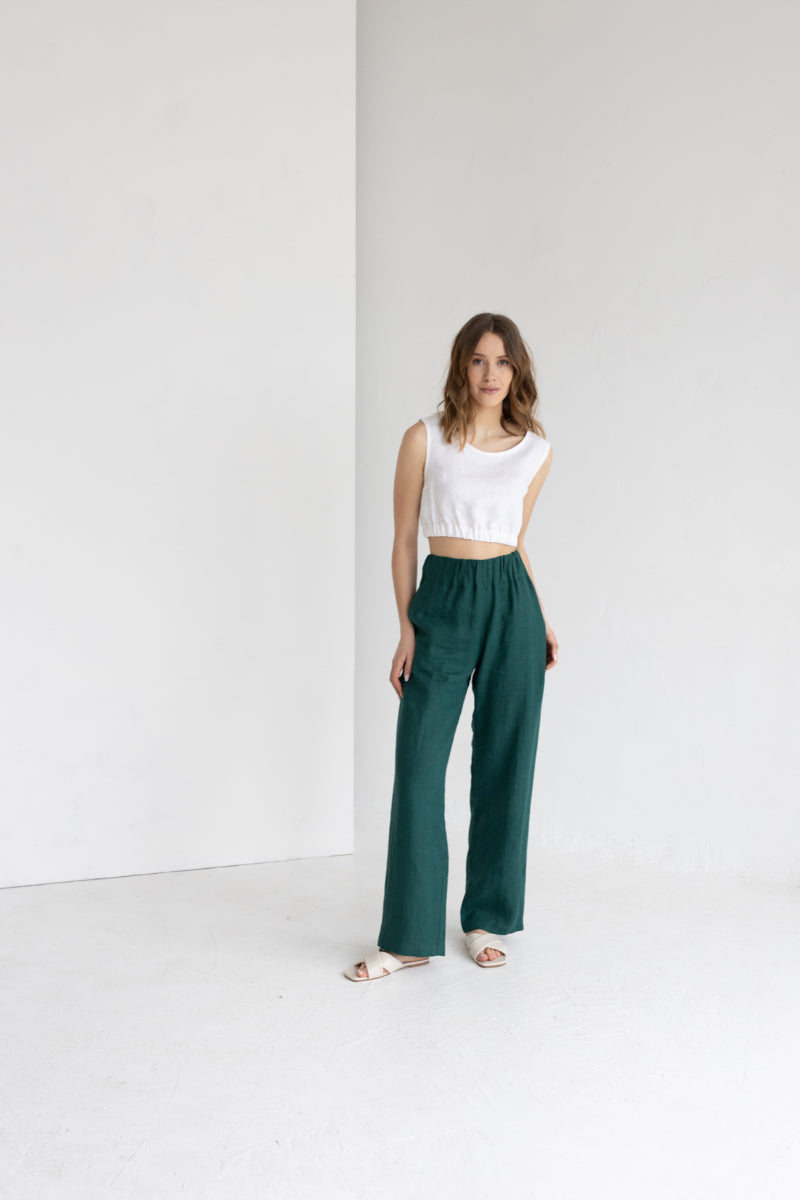 wide leg linen pants