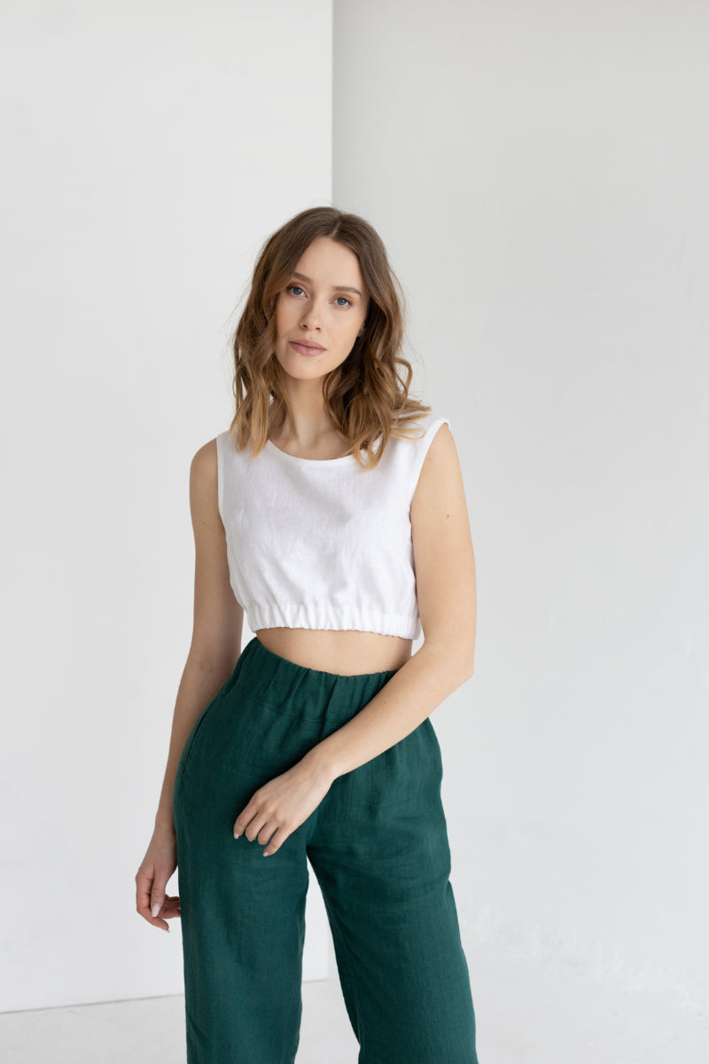wide leg linen pants