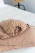 peach linen fitted sheet