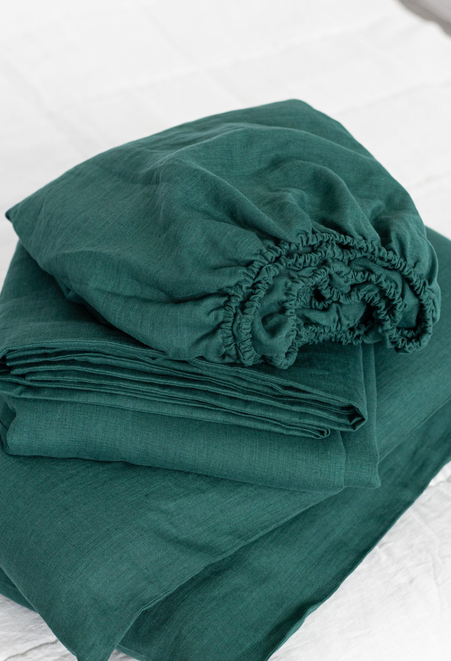 green fitted sheet
