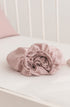 pastel pink linen fitted sheet