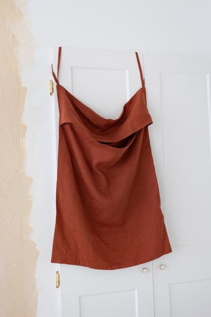 hanging linen laundry bag