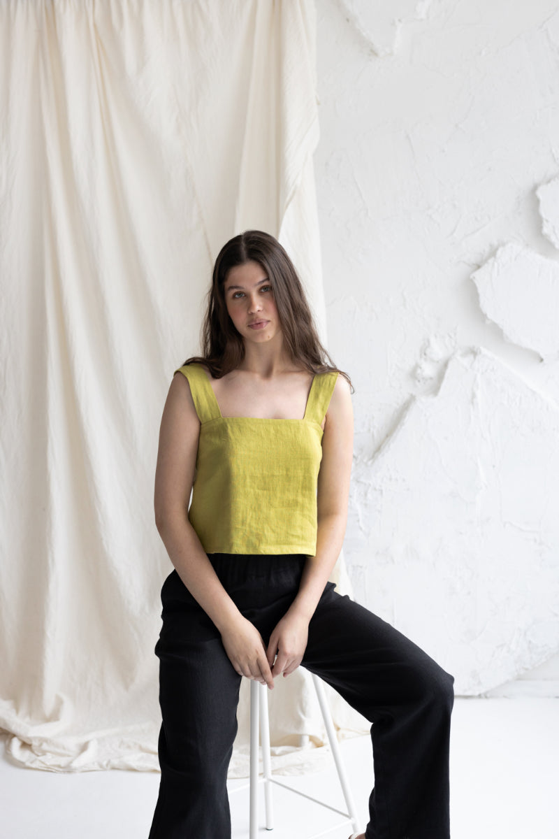 linen crop top