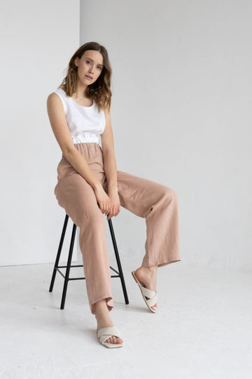 wide leg linen pants