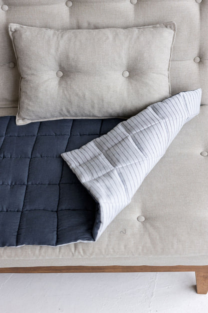 Two-sided Gray Linen Couch Mat