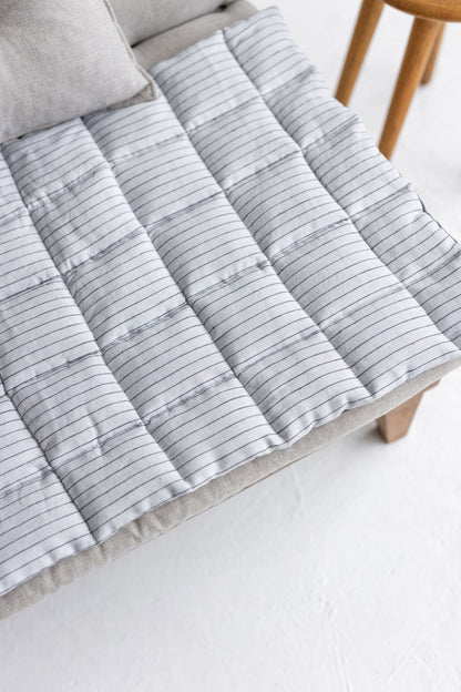 Two-sided Gray Linen Couch Mat