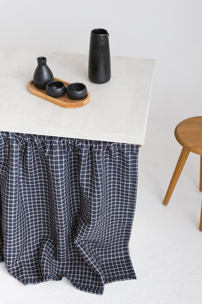 linen sink skirt