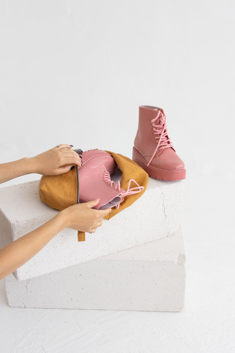linen shoe bag