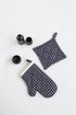 linen oven mitt and linen pot holder