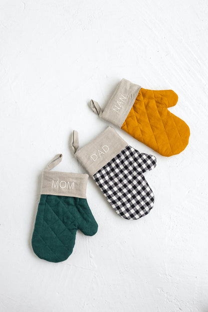 personalized oven mitt