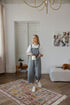 Gray linen jumpsuit