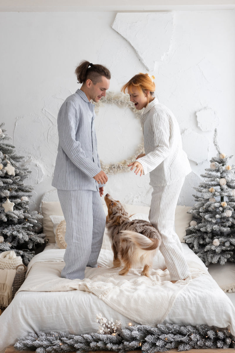 gray linen men&