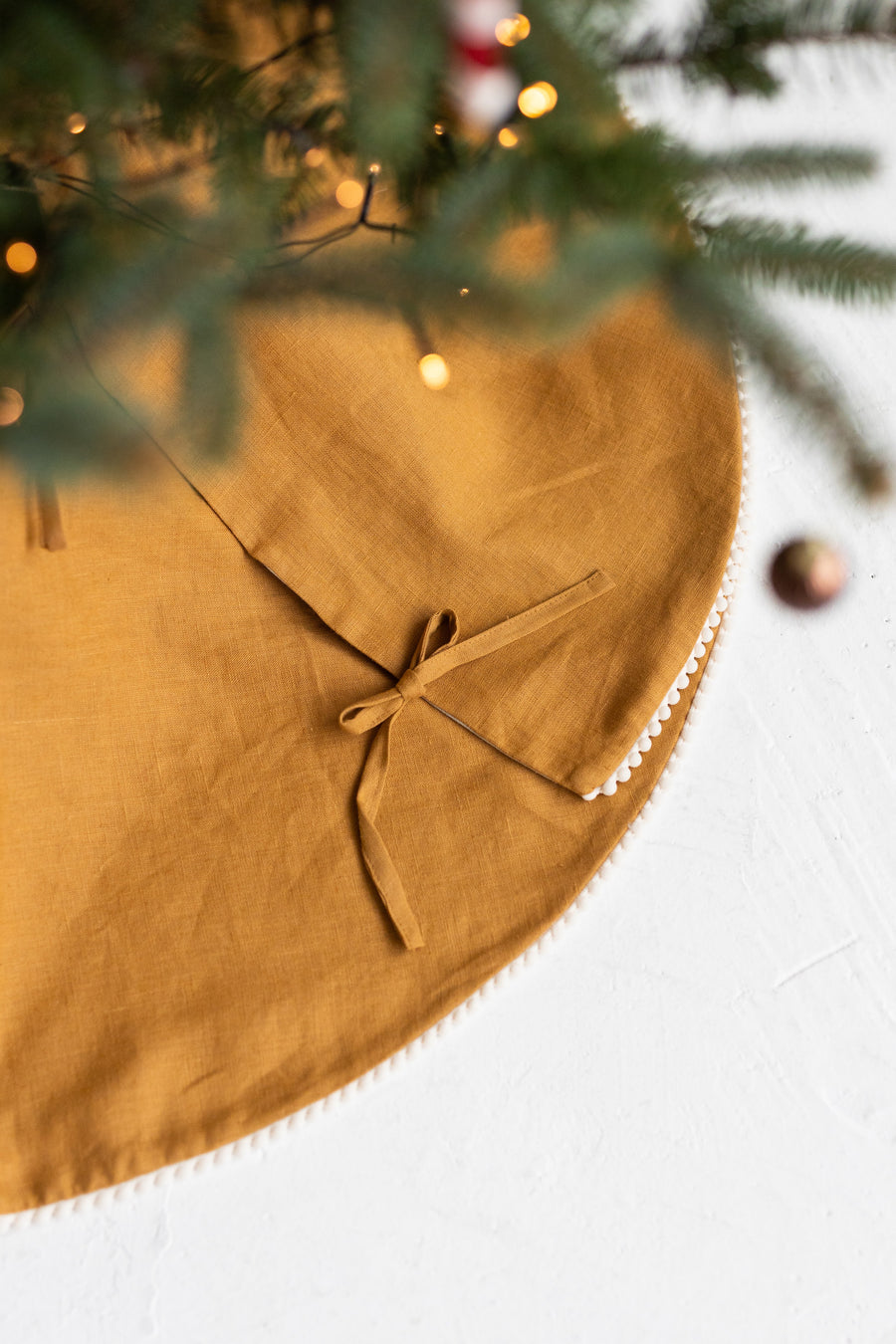 Linen Christmas Tree Skirt