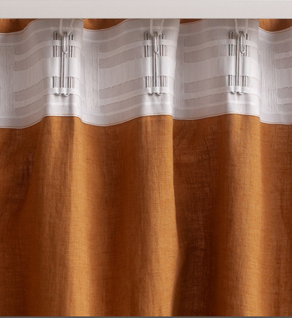 metal curtain hooks on rail
