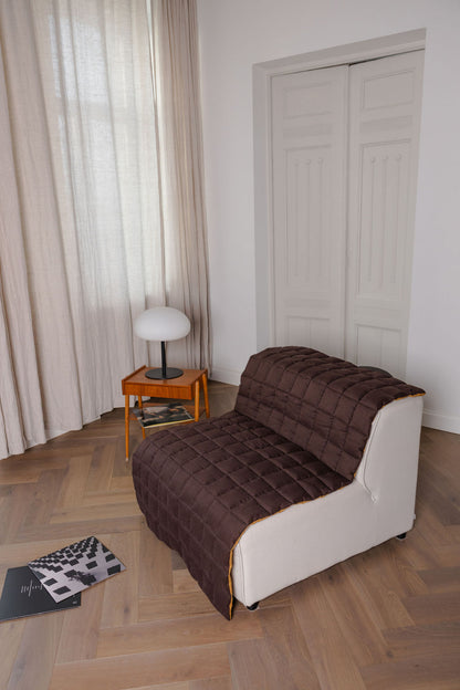quilted linen couch cover
