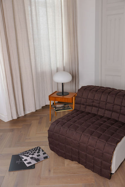 quilted linen couch cover