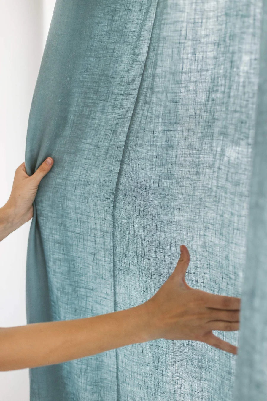 wide linen curtain