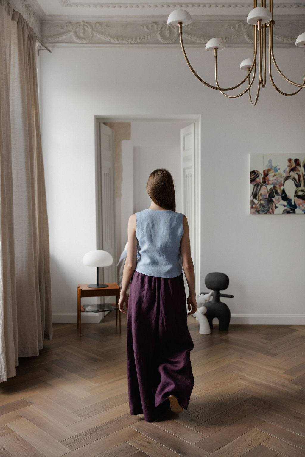 Wide Linen Palazzo Pants