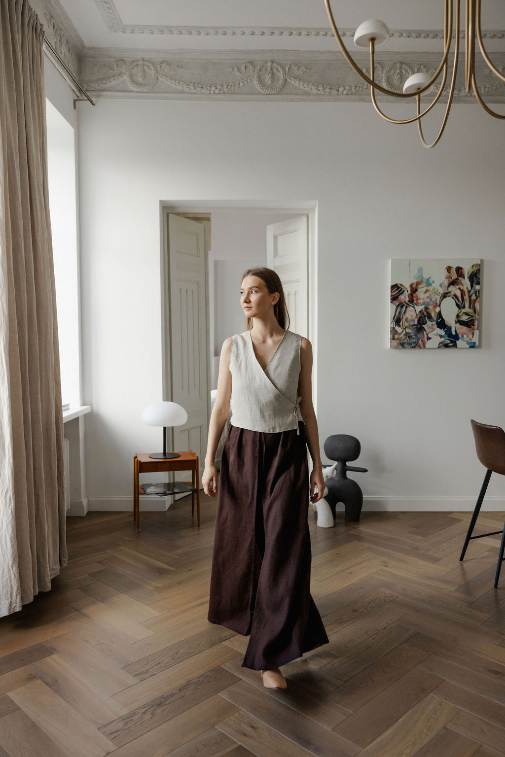 Linen palazzo pants
