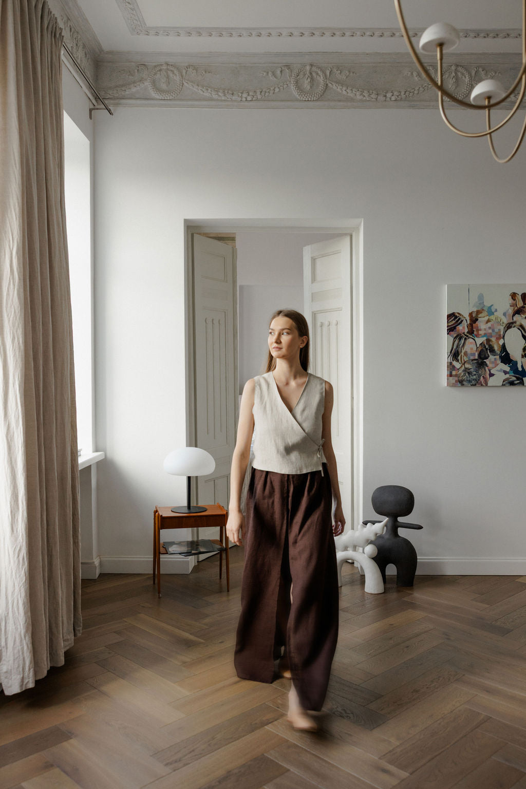 Linen palazzo pants